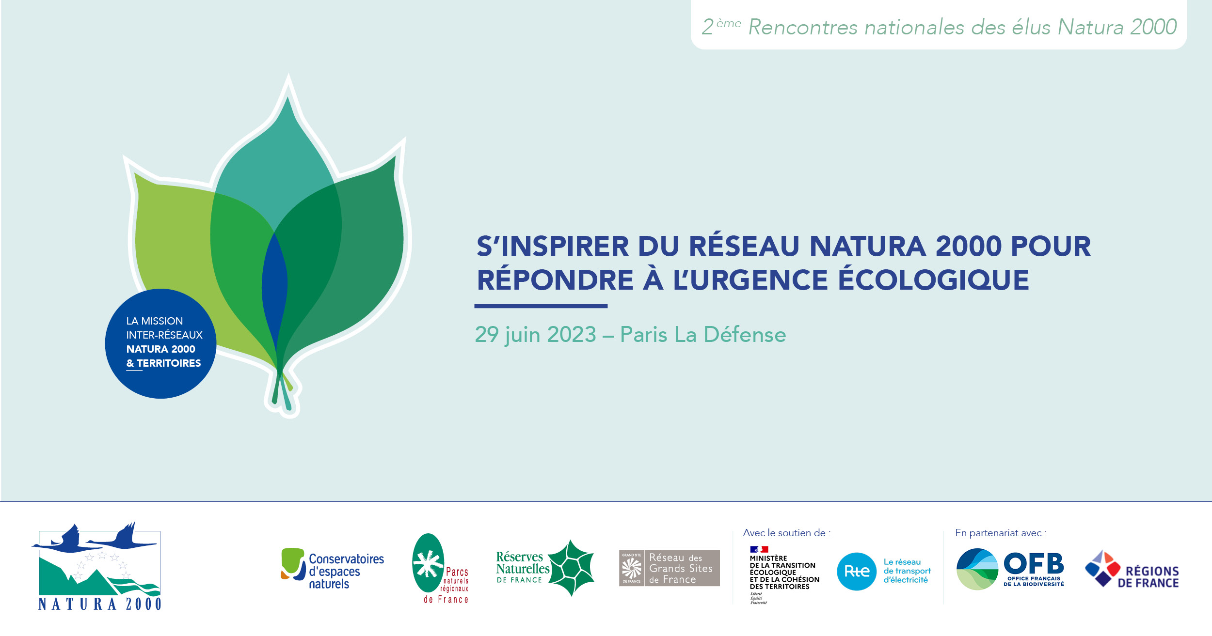 Bannière rencontres nationales des élus Natura 2000