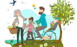 Défi famille à biodiversité positive, illustration