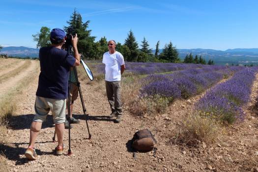 Tournage de la série avec France TV dans le Parc du Luberon