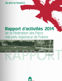 Couverture du rapport d'activités de la Fédération des PNR 2014